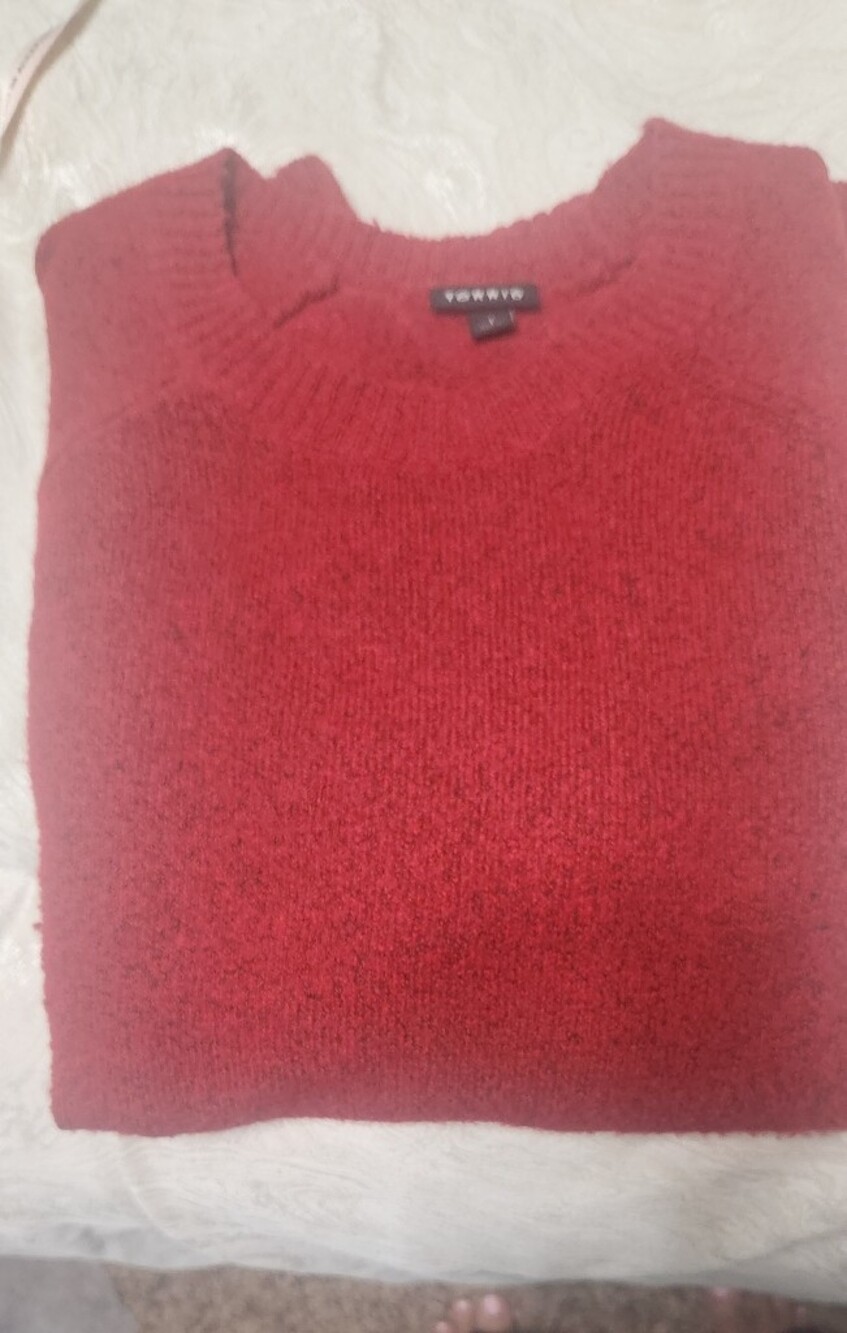 Torrid Vegan Cashmere Crew Neck Pullover Sweater Red Size 1 (1X) - Picture 8 of 8